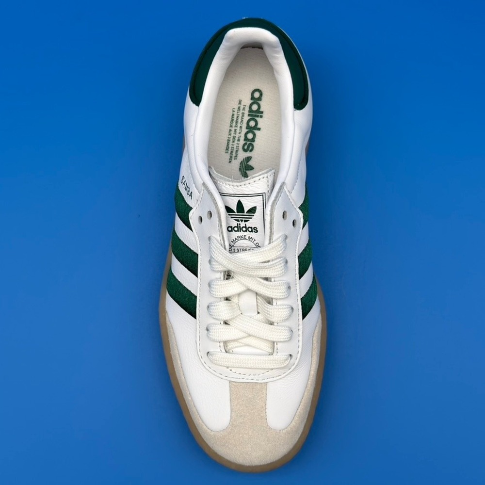 adidas Sambaae White Collegiate Green ID0440 Size 6W - Picture 3 of 5